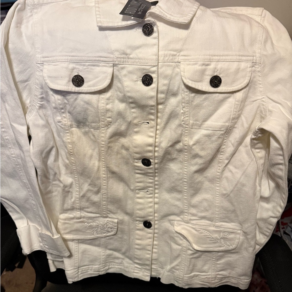 Chico's White Denim Jacket